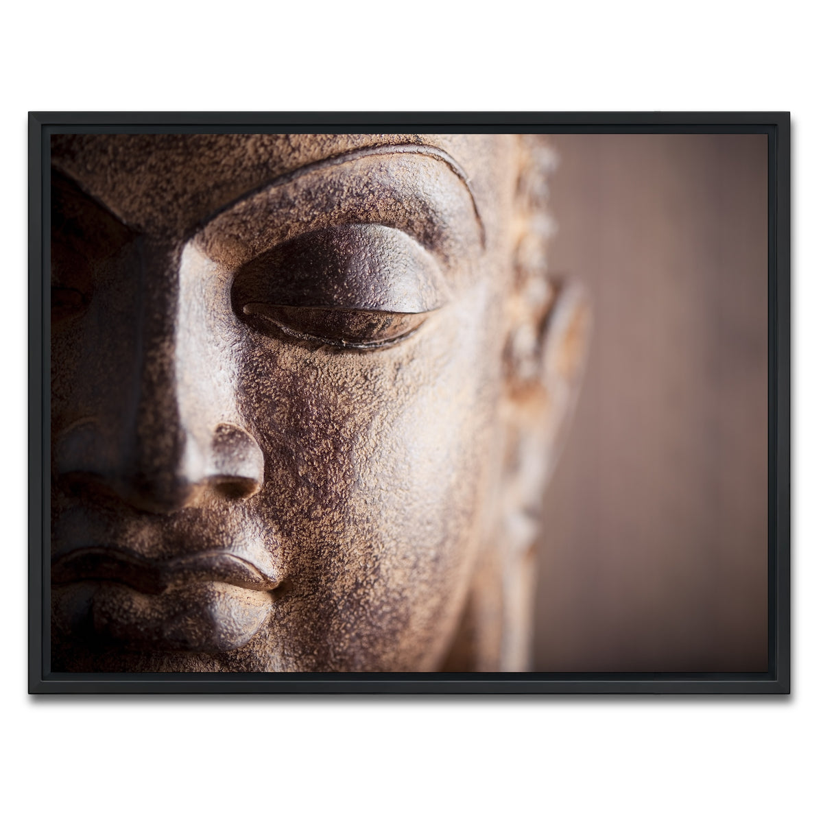 AUTO-MOCKUP WHITE | Buddha's Head | 1 Piece | Black Framed Canvas | group=4x3