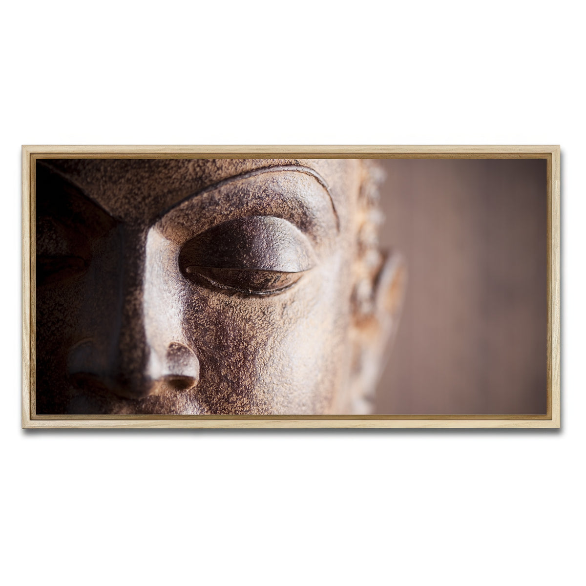 AUTO-MOCKUP WHITE | Buddha's Head | 1 Piece | Natural Framed Canvas | group=2x1