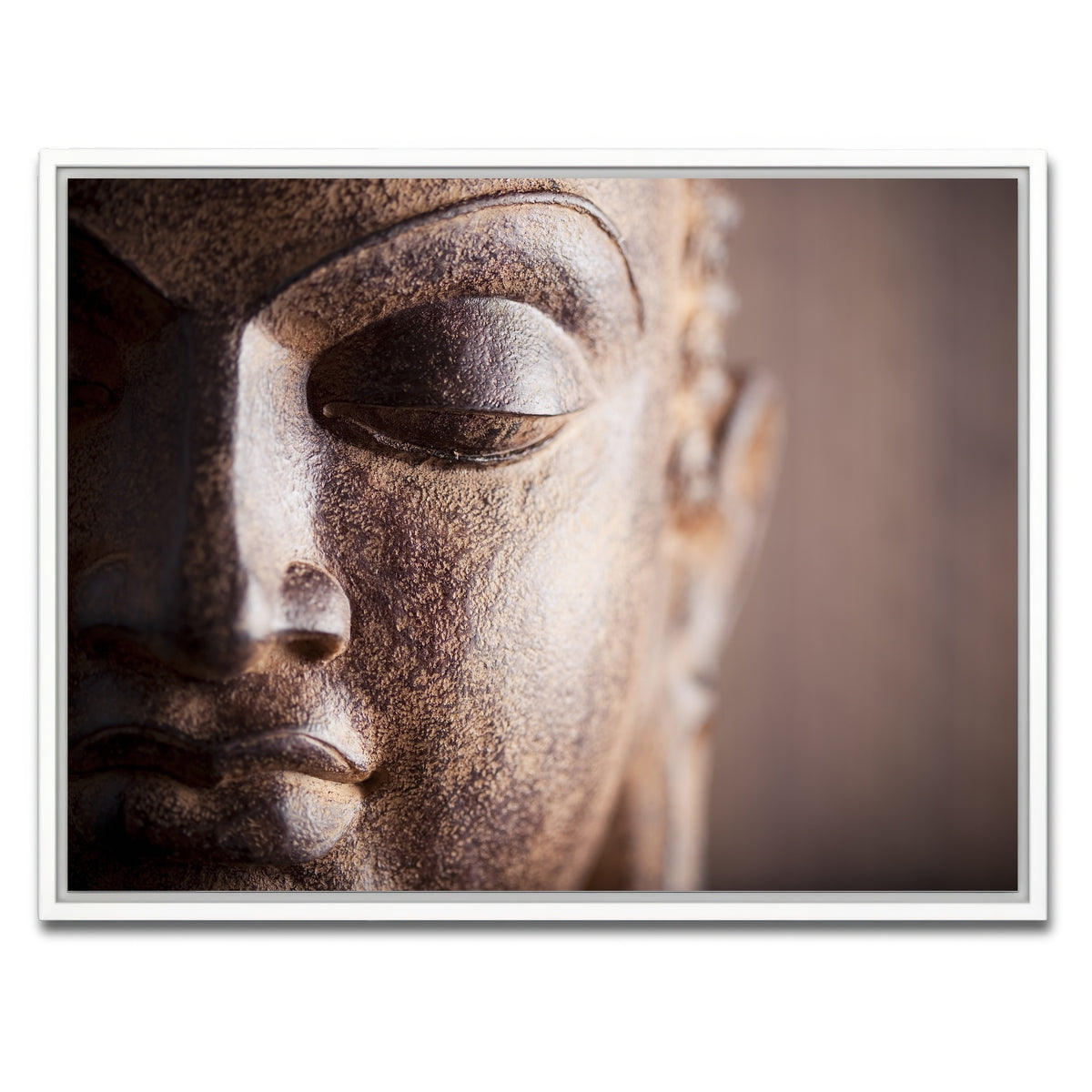 AUTO-MOCKUP WHITE | Buddha's Head | 1 Piece | White Framed Canvas | group=4x3