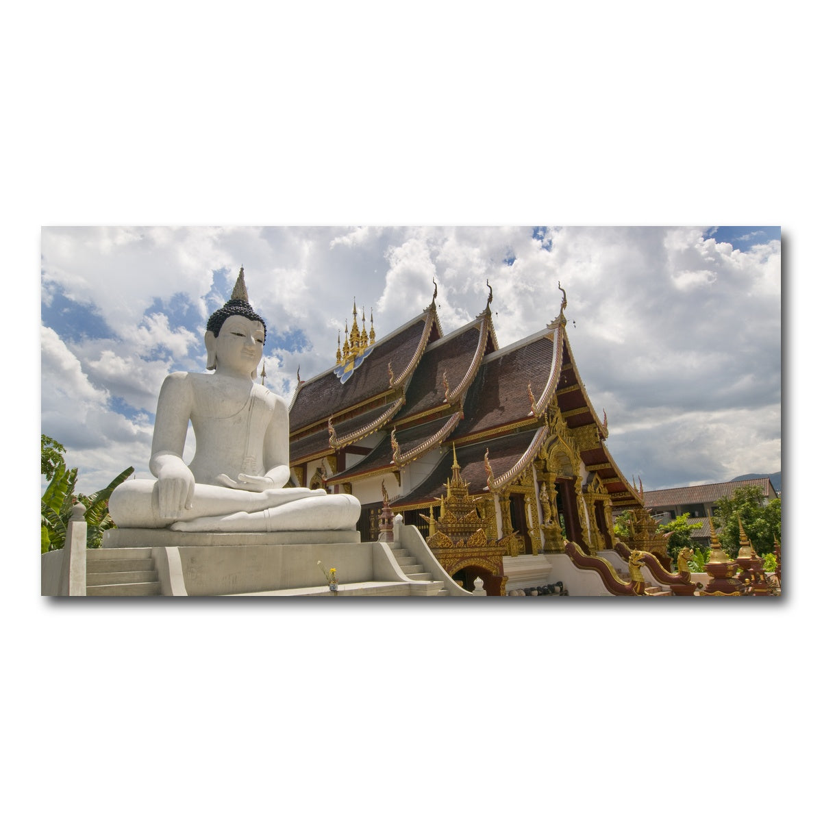 AUTO-MOCKUP WHITE | Buddhist Temple in Chiang Mai | 1 Piece | Gallery Wrap Canvas | group=2x1
