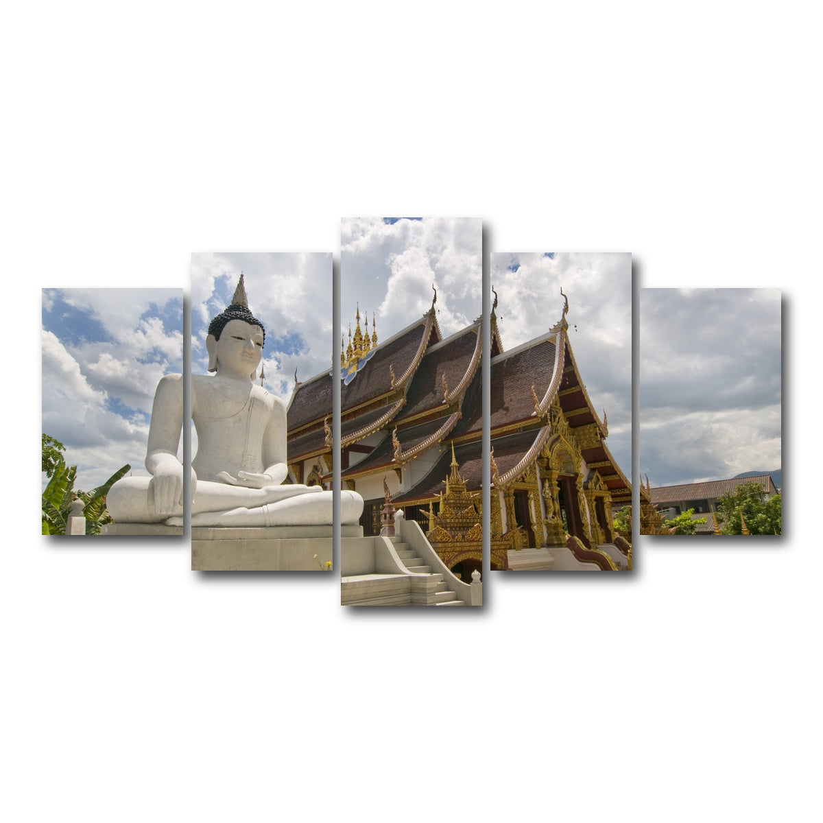 AUTO-MOCKUP WHITE | Buddhist Temple in Chiang Mai | 5 Piece | Gallery Wrap Canvas | group=5_normal