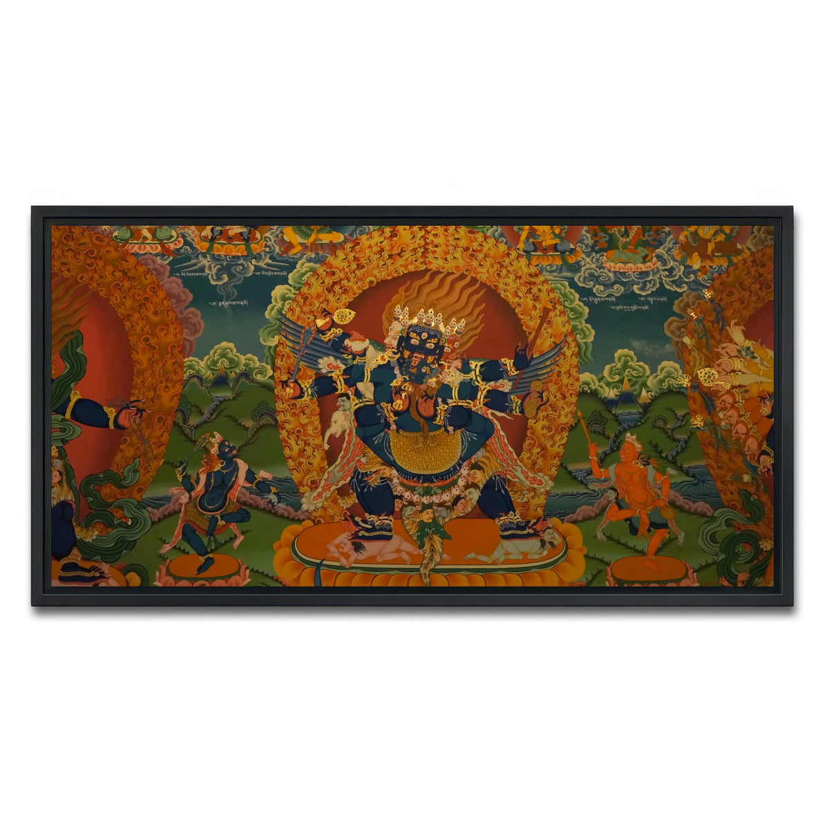 AUTO-MOCKUP WHITE | Buddhist fresco | 1 Piece | Black Framed Canvas | group=2x1