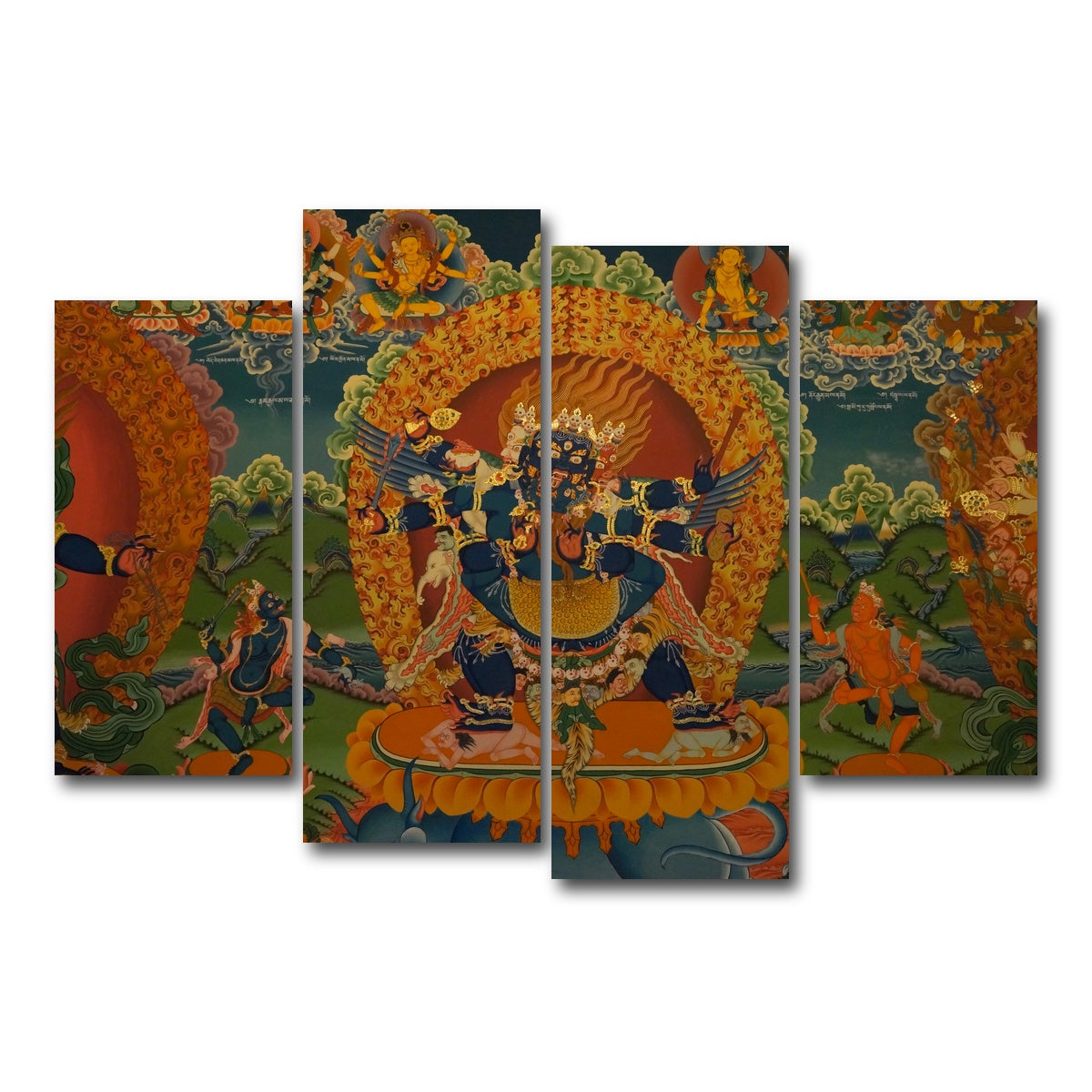 AUTO-MOCKUP WHITE | Buddhist fresco | 4 Piece | Gallery Wrap Canvas | group=4_short