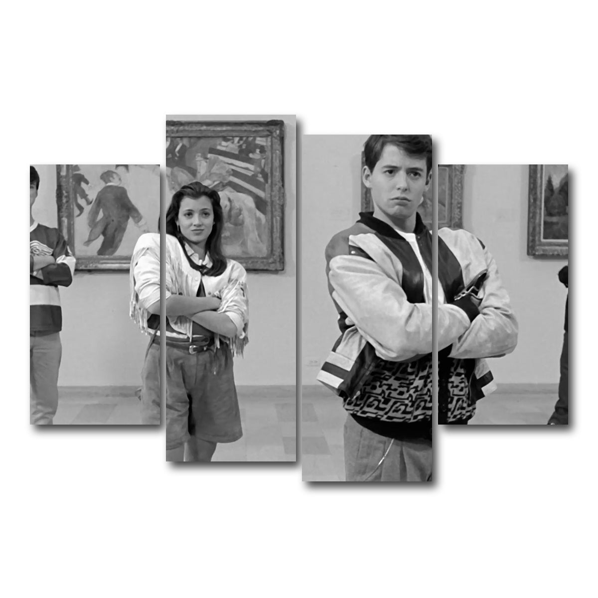 AUTO-MOCKUP WHITE | Bueller Grayscale | 4 Piece | Gallery Wrap Canvas | group=4_short