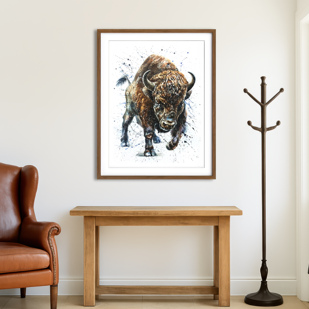 AUTO-MOCKUP ROOM | Buffalo Painting Wall Art