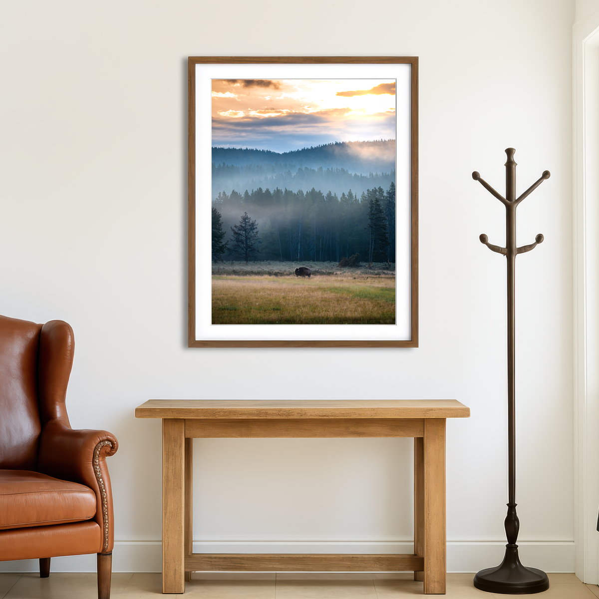 AUTO-MOCKUP ROOM | Buffalo Sunrise Wall Art