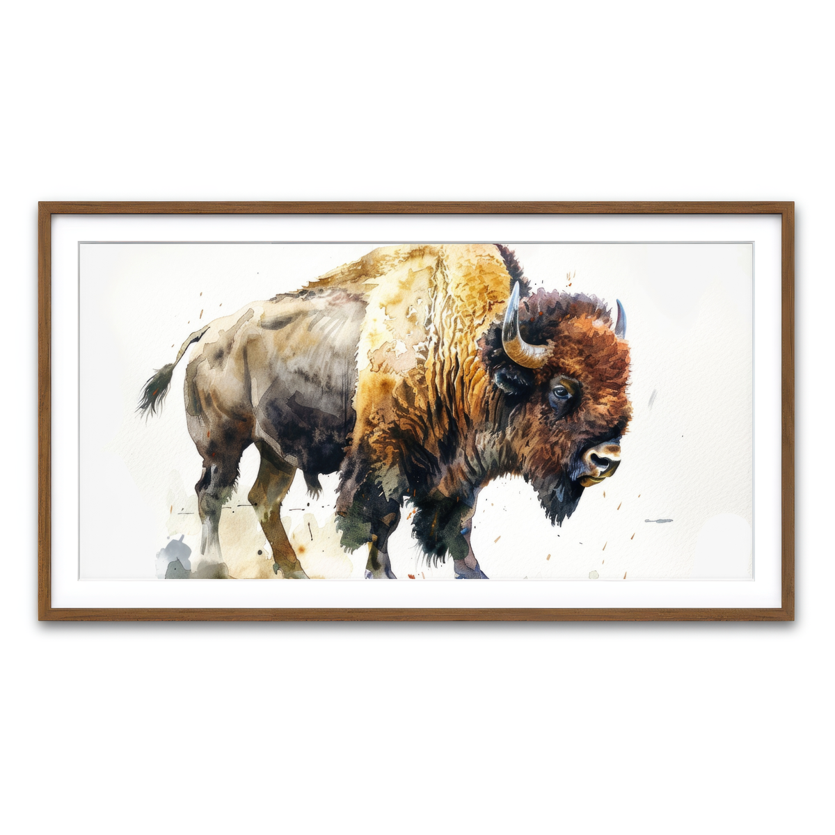 Framed Print 2x1 Walnut