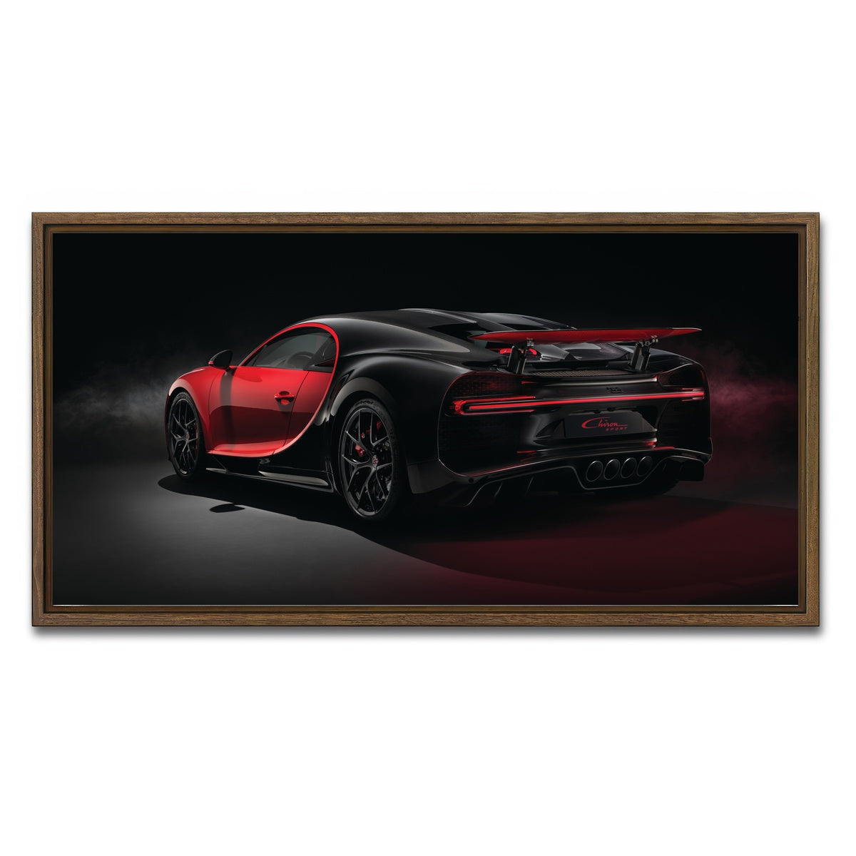 AUTO-MOCKUP WHITE | Bugatti V2 | 1 Piece | Walnut Framed Canvas | group=2x1