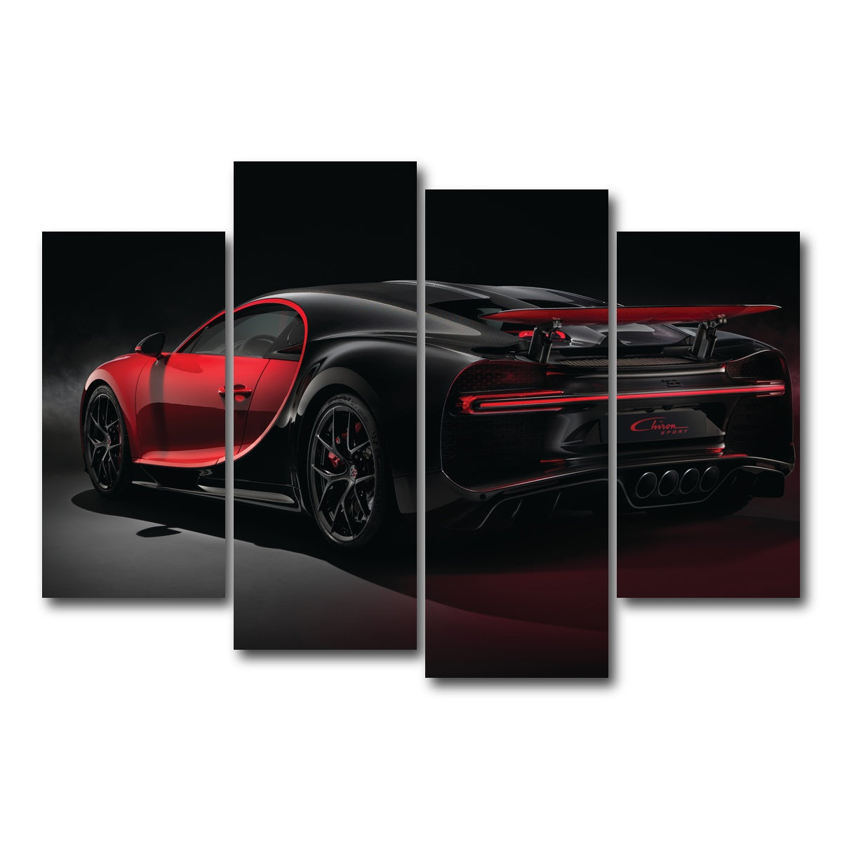 AUTO-MOCKUP WHITE | Bugatti V2 | 4 Piece | Gallery Wrap Canvas | group=4_short