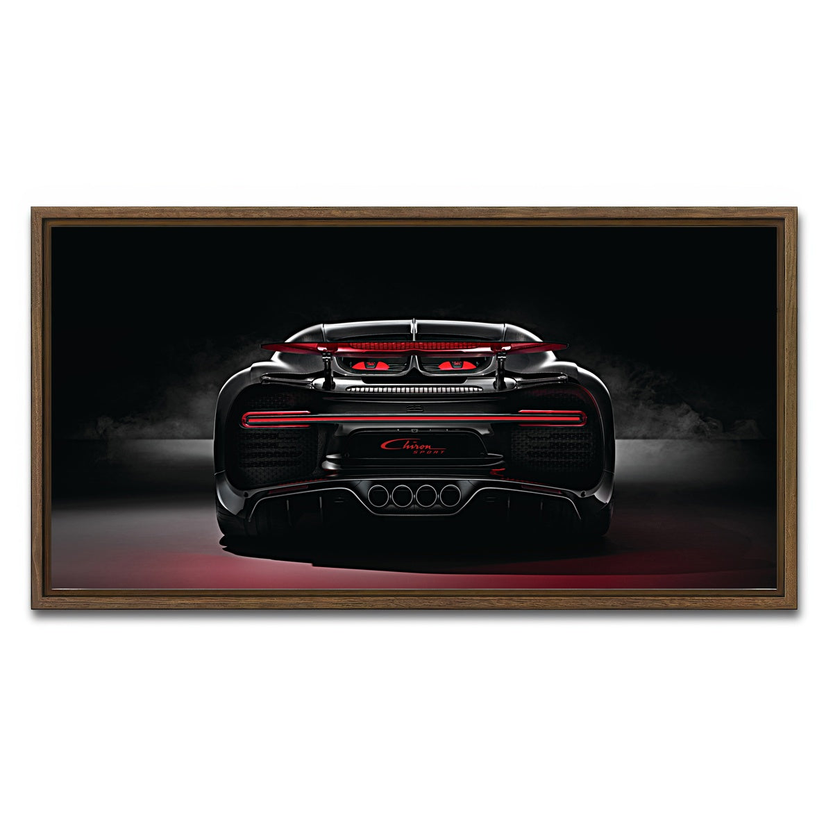 AUTO-MOCKUP WHITE | Bugatti V3 | 1 Piece | Walnut Framed Canvas | group=2x1