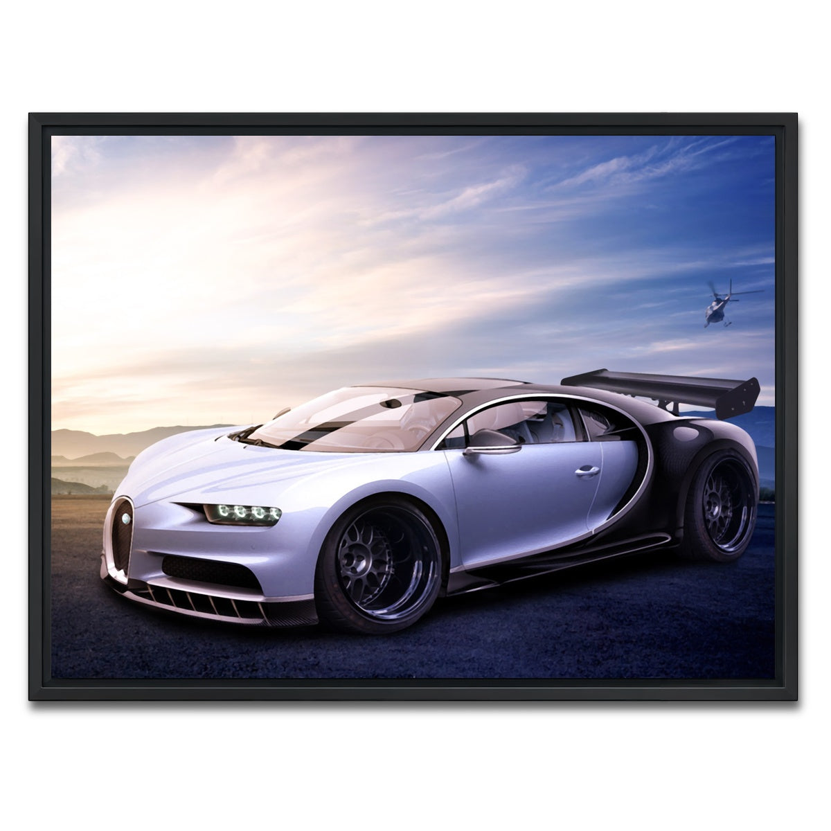 AUTO-MOCKUP WHITE | Bugatti V4 | 1 Piece | Black Framed Canvas | group=4x3