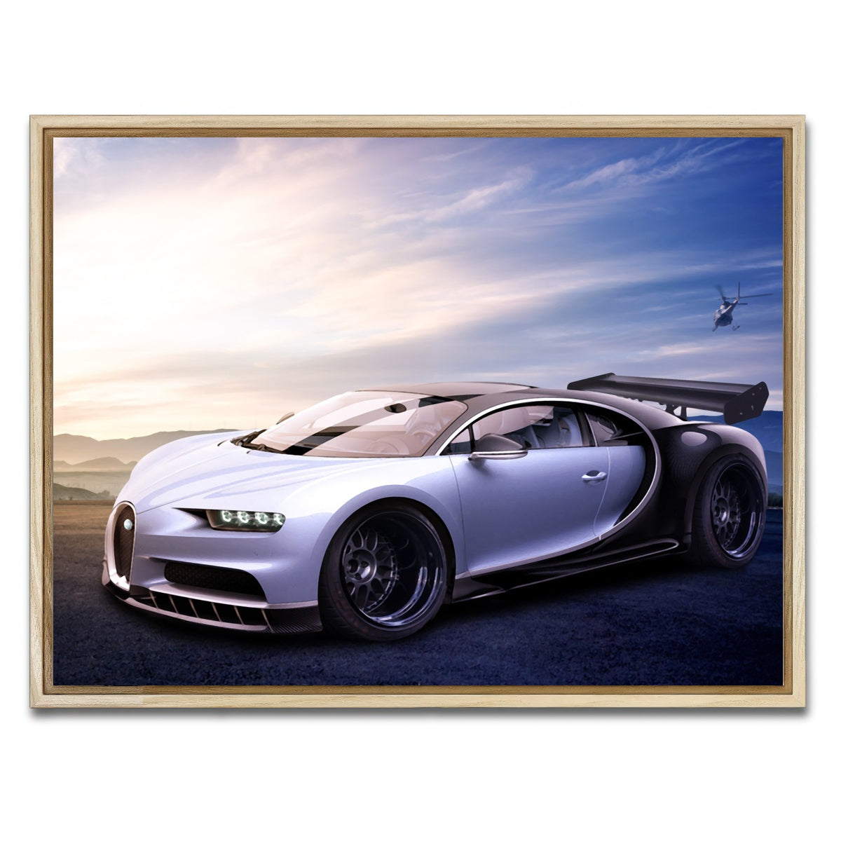 AUTO-MOCKUP WHITE | Bugatti V4 | 1 Piece | Natural Framed Canvas | group=4x3