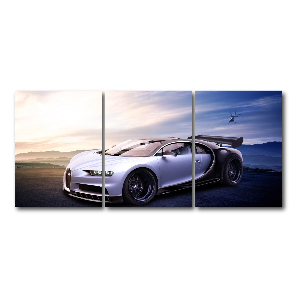 AUTO-MOCKUP WHITE | Bugatti V4 | 3 Piece | Gallery Wrap Canvas | group=18x24