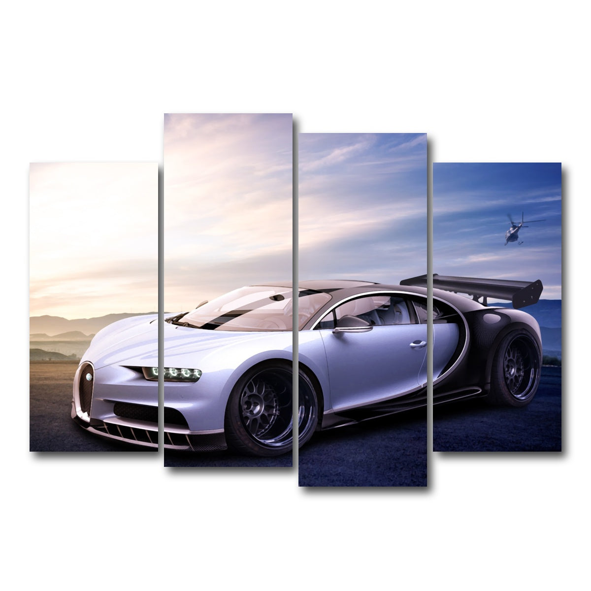 AUTO-MOCKUP WHITE | Bugatti V4 | 4 Piece | Gallery Wrap Canvas | group=4_normal