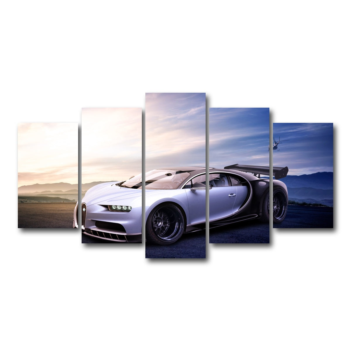 AUTO-MOCKUP WHITE | Bugatti V4 | 5 Piece | Gallery Wrap Canvas | group=5_normal
