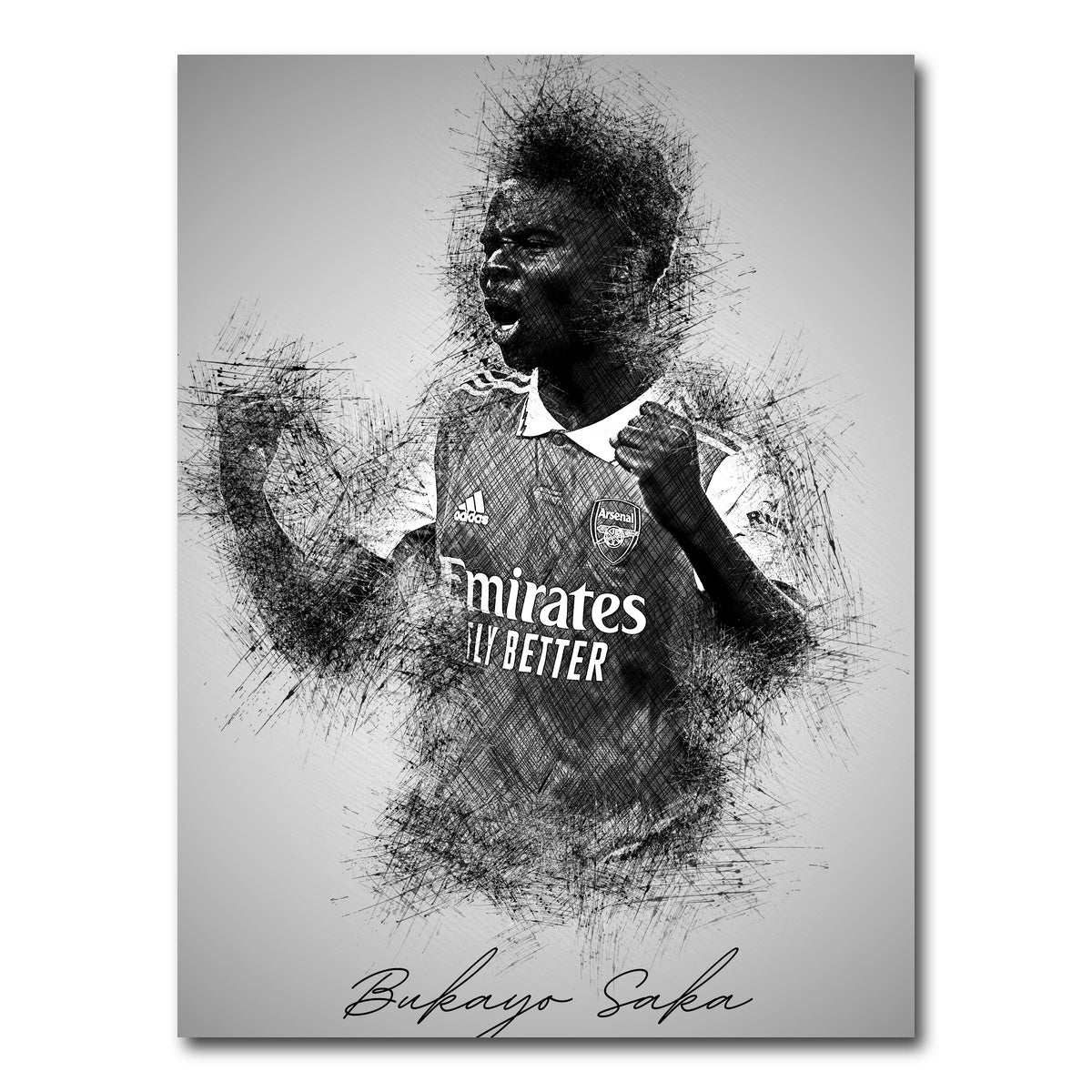 AUTO-MOCKUP WHITE | Bukayo Saka | 1 Piece | Gallery Wrap Canvas | group=3x4