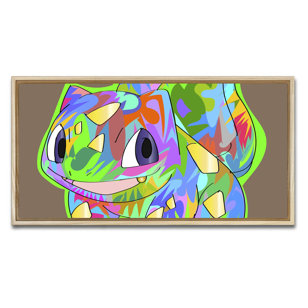 AUTO-MOCKUP WHITE | Bulbasaur | 1 Piece | Natural Framed Canvas | group=2x1