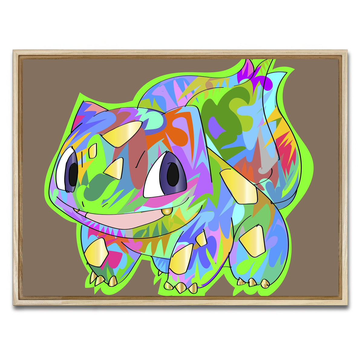 AUTO-MOCKUP WHITE | Bulbasaur | 1 Piece | Natural Framed Canvas | group=4x3