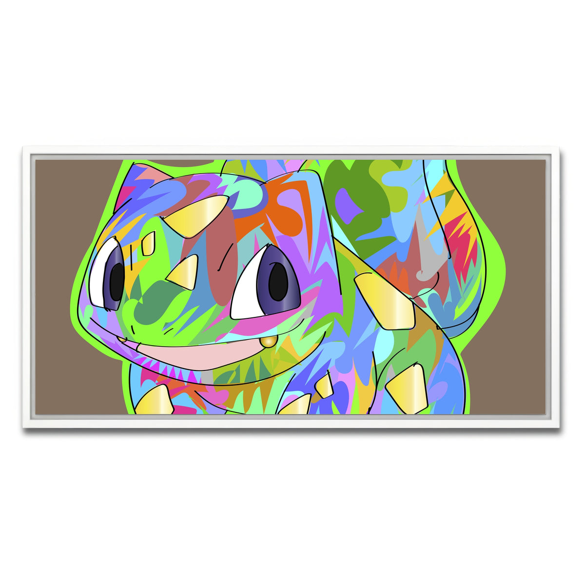 AUTO-MOCKUP WHITE | Bulbasaur | 1 Piece | White Framed Canvas | group=2x1