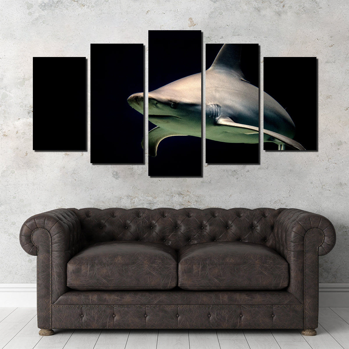 Bull Shark at Night Wall Art