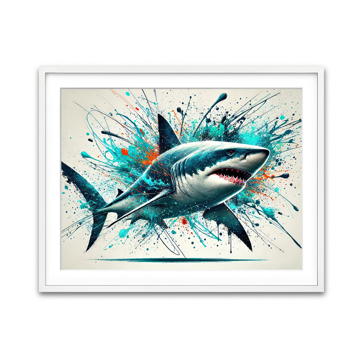 Framed Print 4x3 White