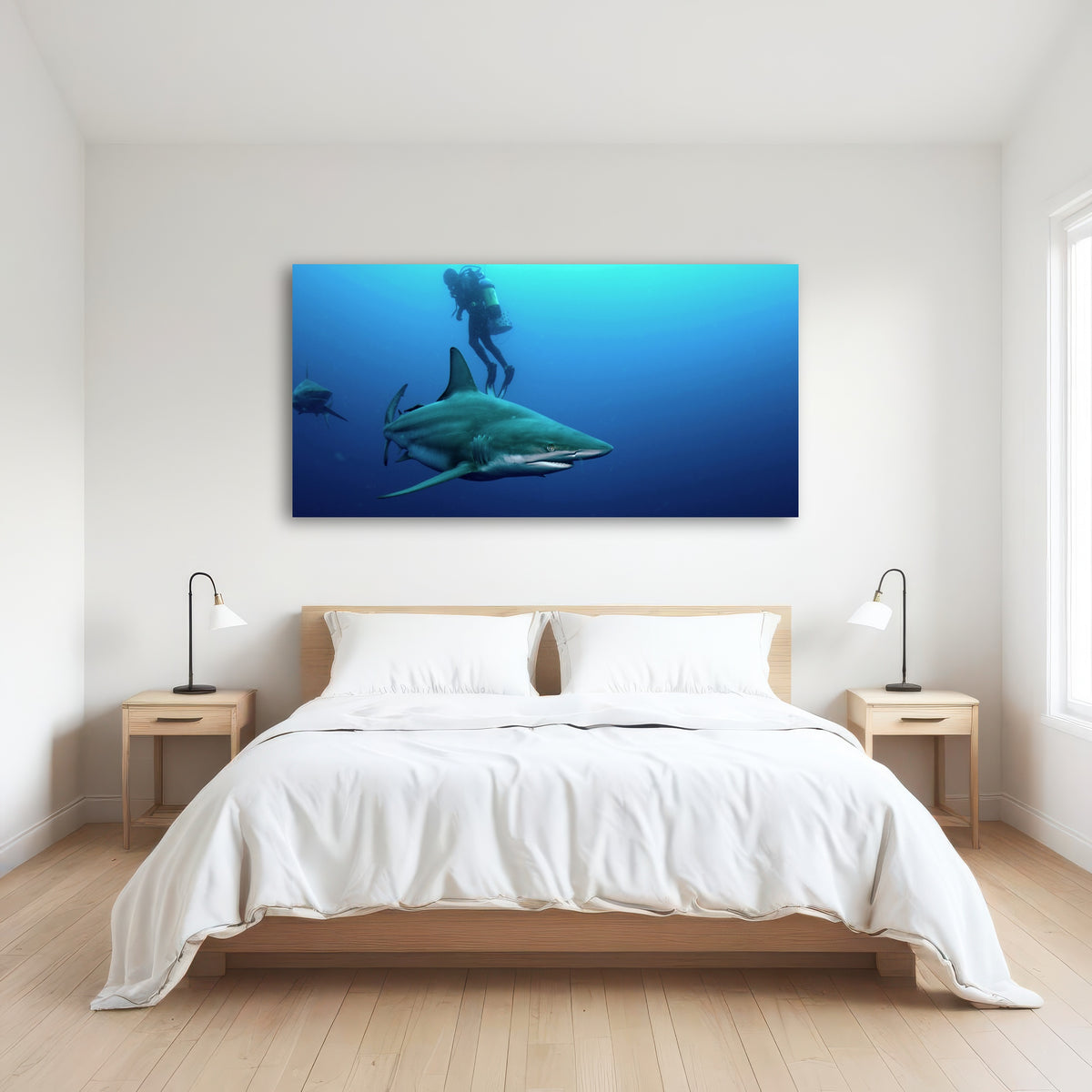 AUTO-MOCKUP ROOM | Bull Shark & Diver