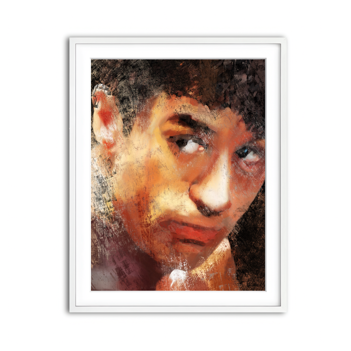 Framed Print 3x4 White