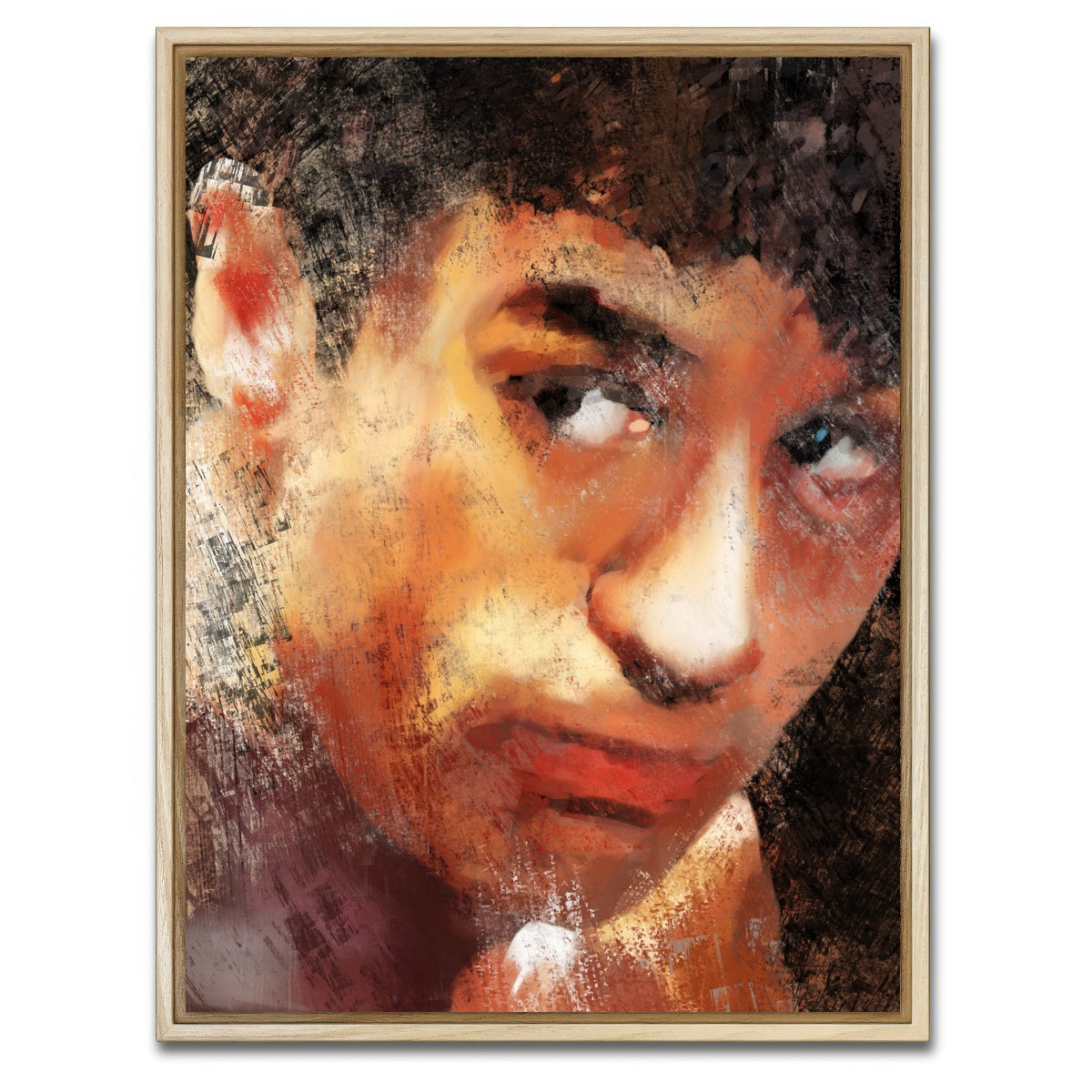 AUTO-MOCKUP WHITE | Bull | 1 Piece | Natural Framed Canvas | group=3x4