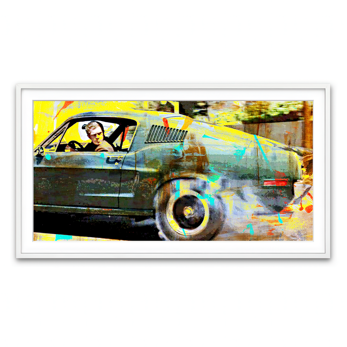 Framed Print 2x1 White