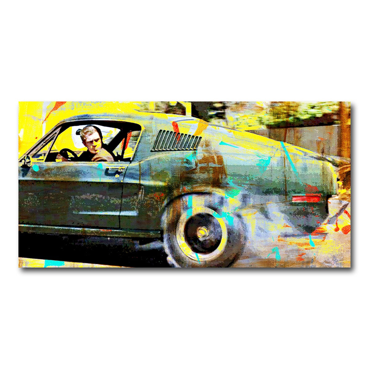 AUTO-MOCKUP WHITE | Bullitt Burnout | 1 Piece | Gallery Wrap Canvas | group=2x1