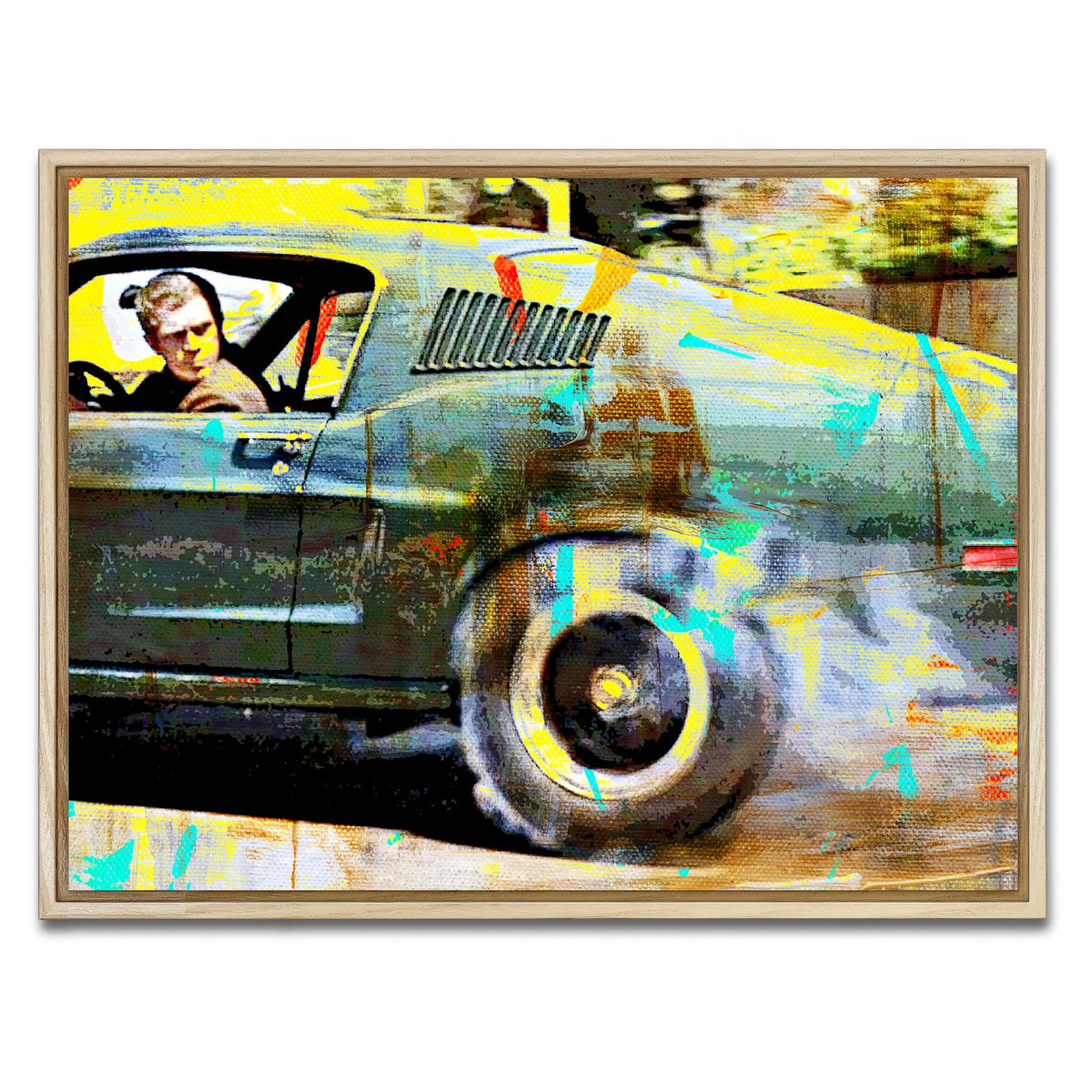 AUTO-MOCKUP WHITE | Bullitt Burnout | 1 Piece | Natural Framed Canvas | group=4x3