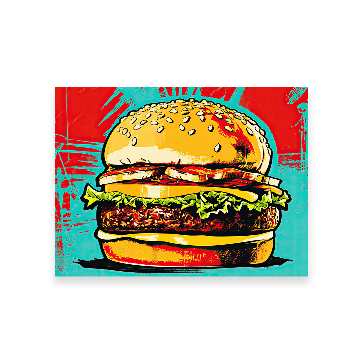 Burger King Warhol Style Wall Art
