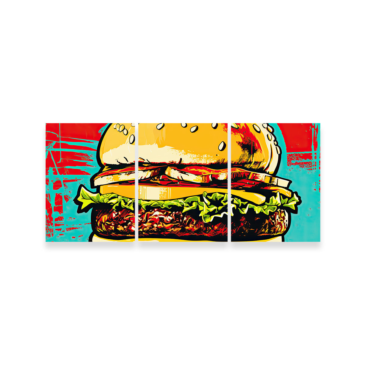 Burger King Warhol Style Wall Art