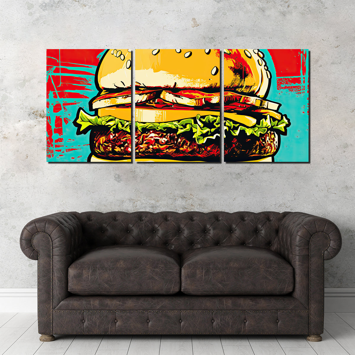 Burger King Warhol Style Wall Art