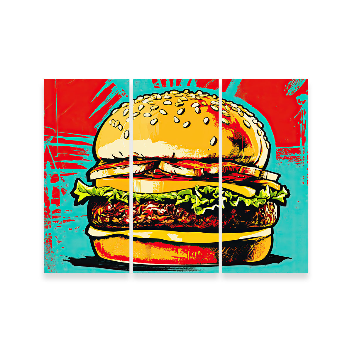 Burger King Warhol Style Wall Art
