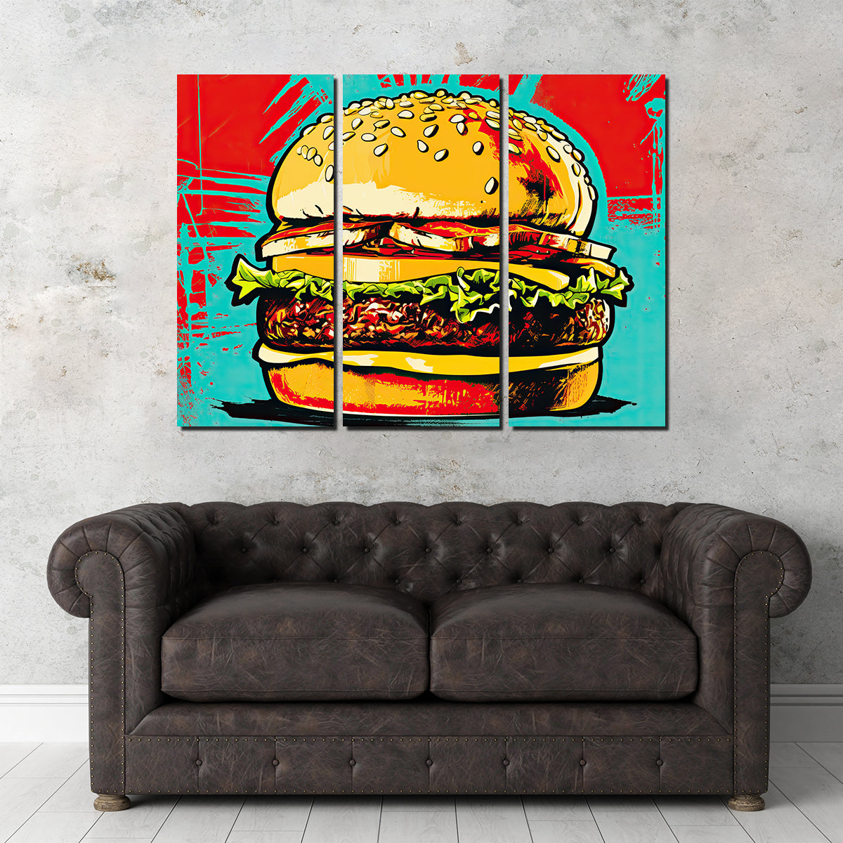 Burger King Warhol Style Wall Art