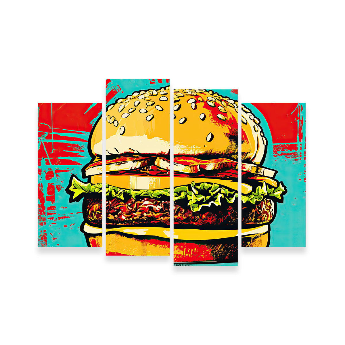 Burger King Warhol Style Wall Art