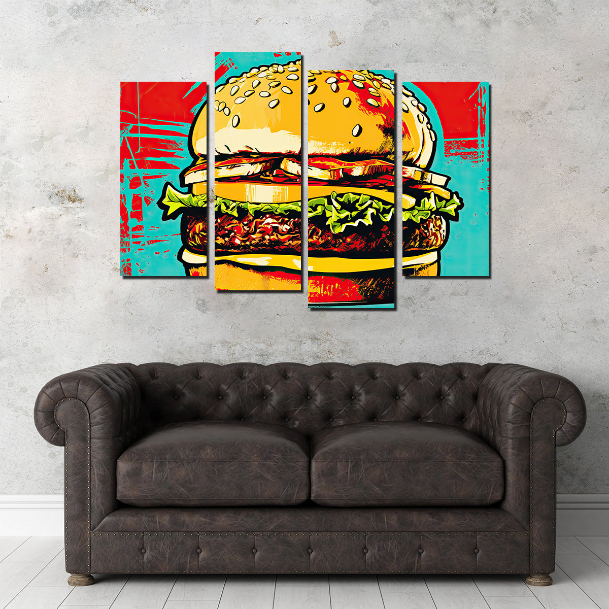 Burger King Warhol Style Wall Art