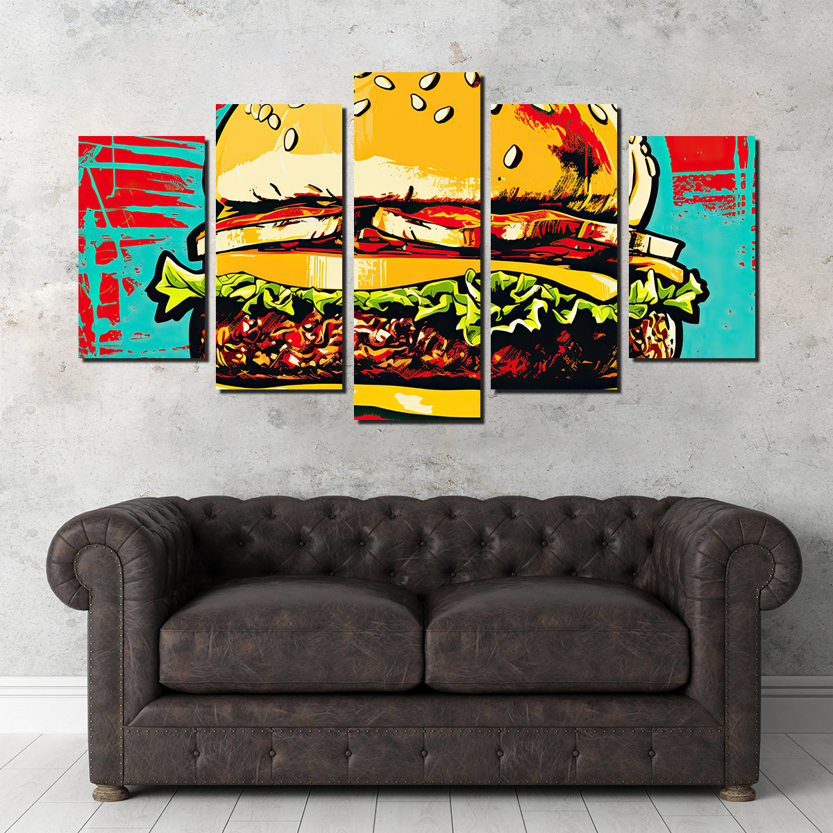 Burger King Warhol Style Wall Art