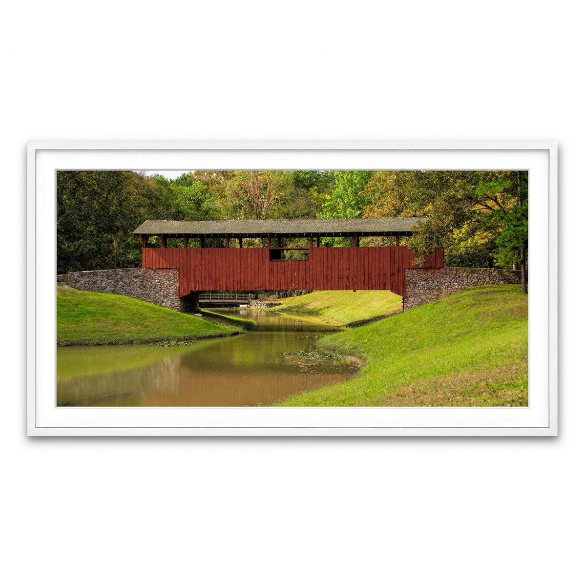 Framed Print 2x1 White