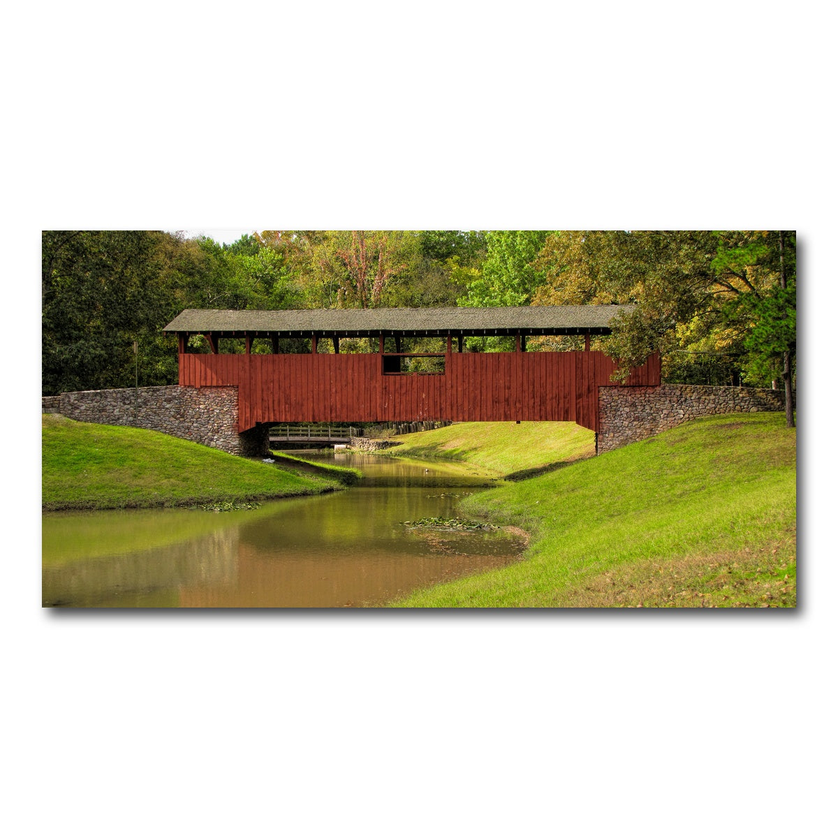 AUTO-MOCKUP WHITE | Burns Park Covered Bridge | 1 Piece | Gallery Wrap Canvas | group=2x1
