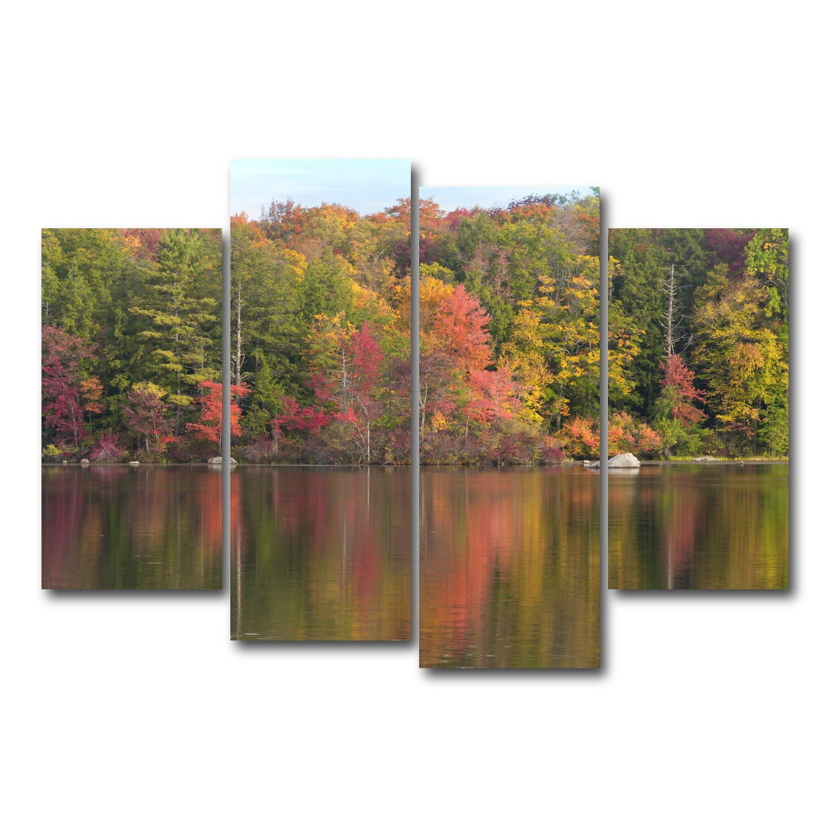 AUTO-MOCKUP WHITE | Burr Pond State Park | 4 Piece | Gallery Wrap Canvas | group=4_short