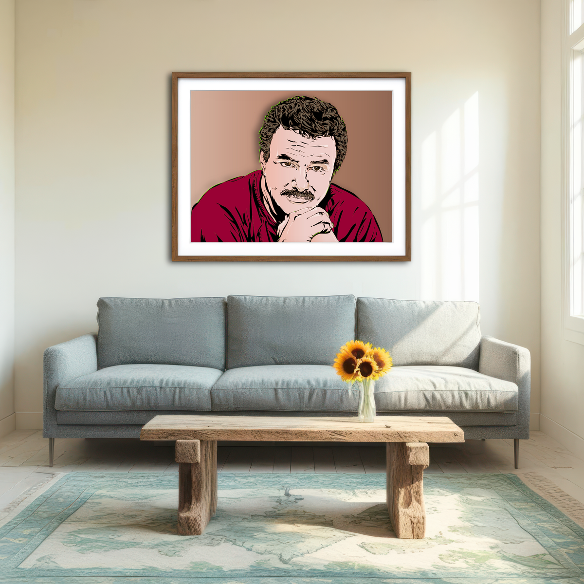 AUTO-MOCKUP ROOM | Burt Reynolds Wall Art