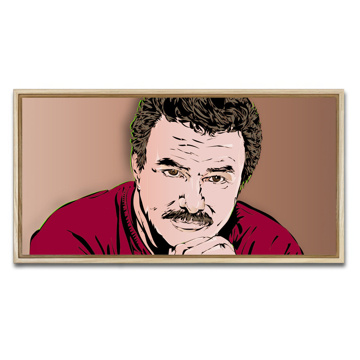 AUTO-MOCKUP WHITE | Burt Reynolds | 1 Piece | Natural Framed Canvas | group=2x1