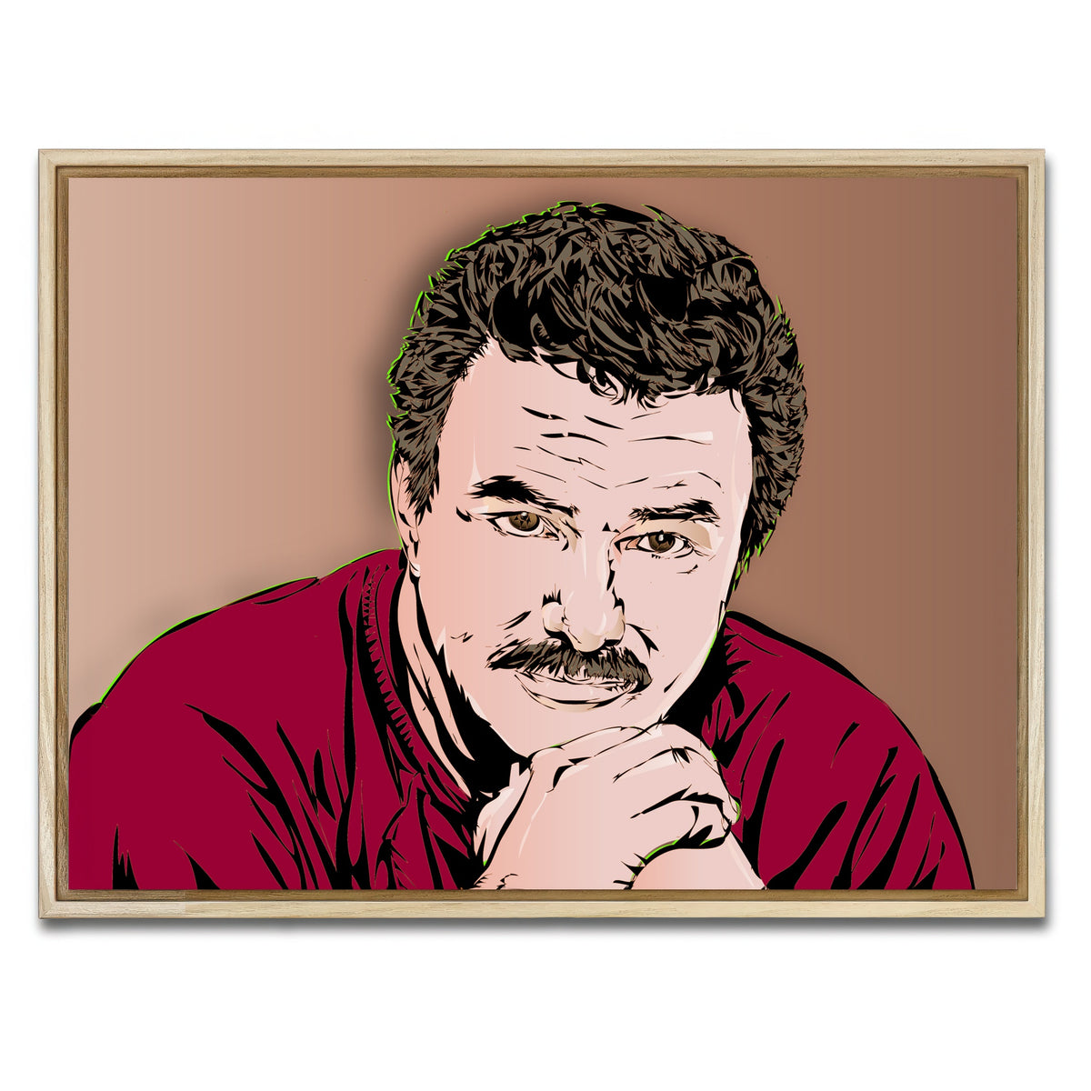 AUTO-MOCKUP WHITE | Burt Reynolds | 1 Piece | Natural Framed Canvas | group=4x3