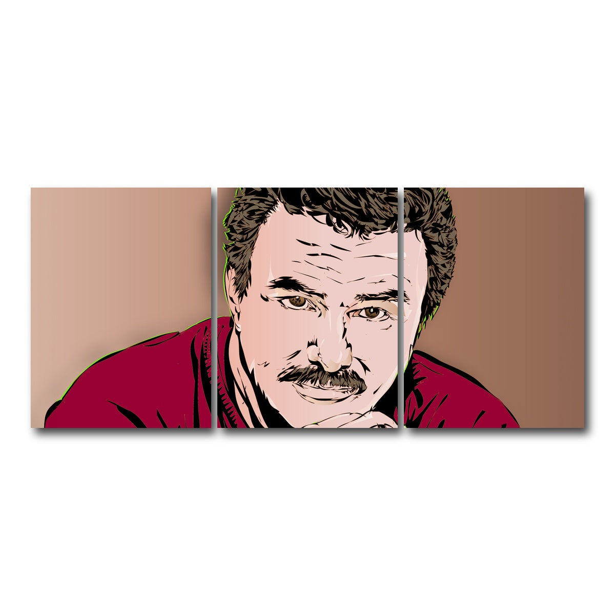 AUTO-MOCKUP WHITE | Burt Reynolds | 3 Piece | Gallery Wrap Canvas | group=18x24