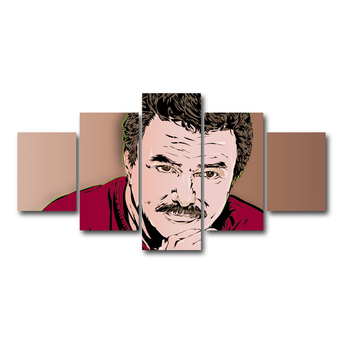 AUTO-MOCKUP WHITE | Burt Reynolds | 5 Piece | Gallery Wrap Canvas | group=5_short
