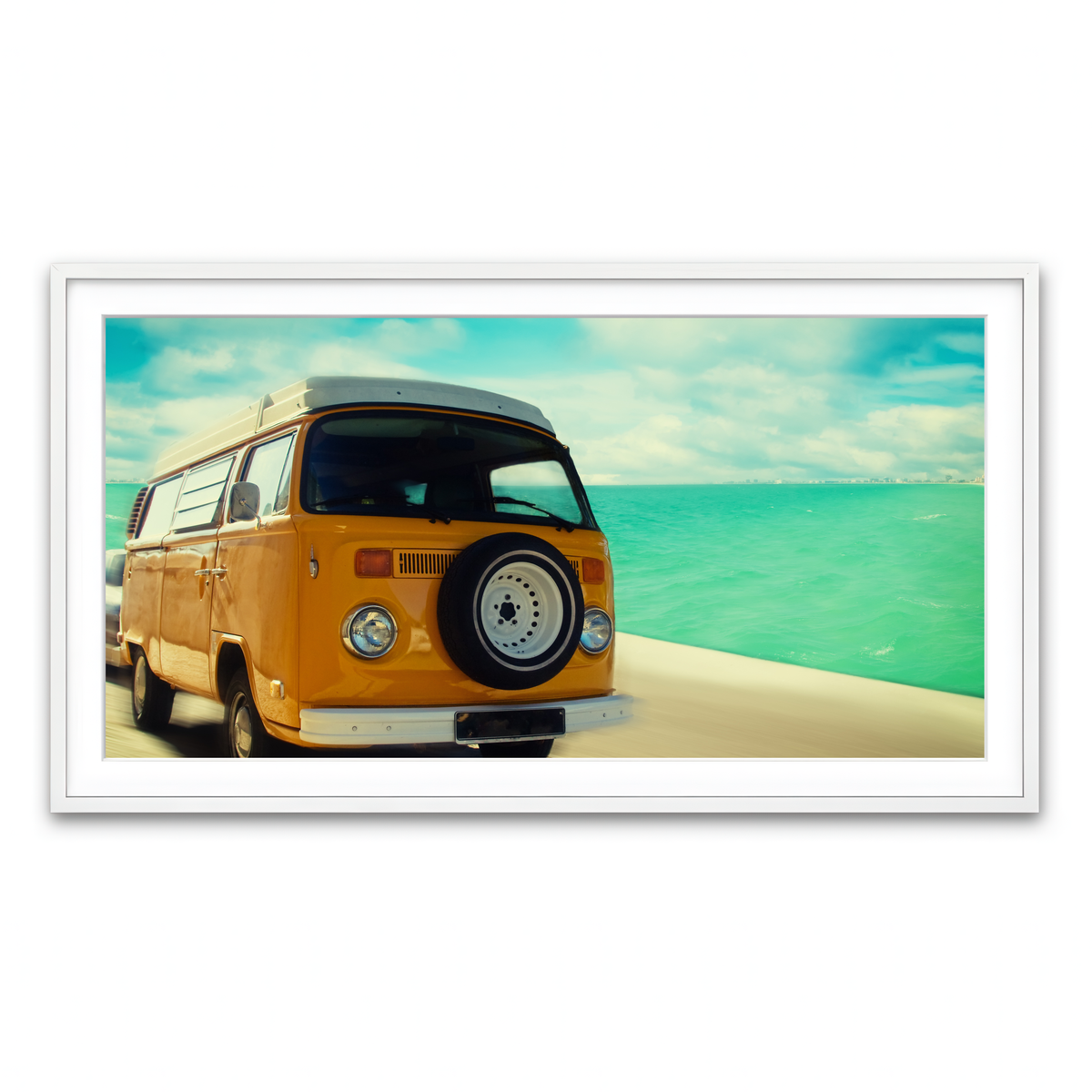 Framed Print 2x1 White