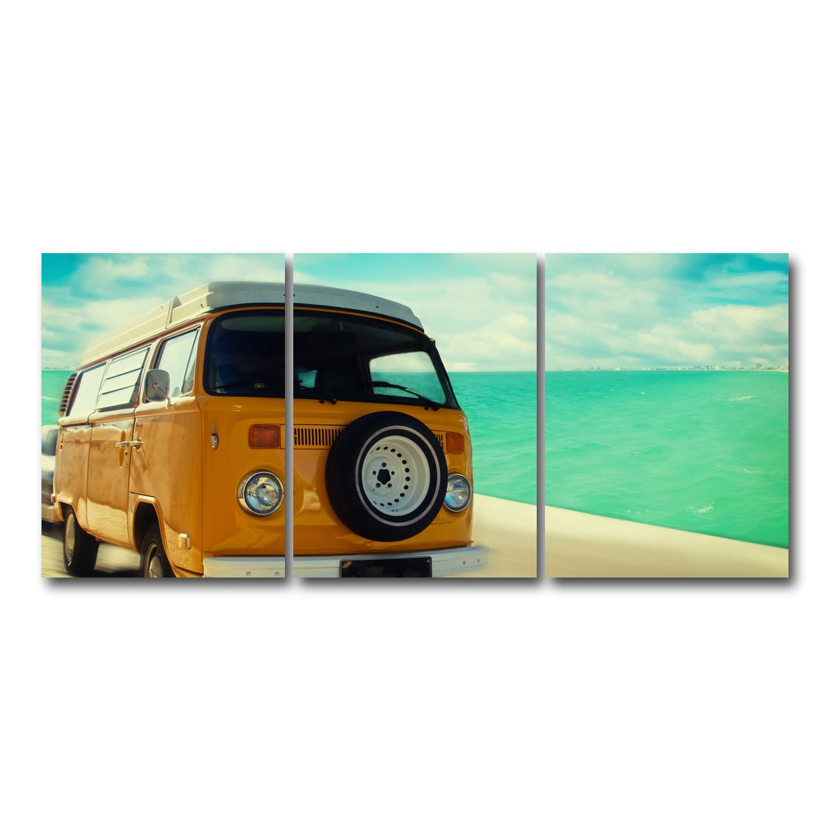 AUTO-MOCKUP WHITE | Bus by the Coast | 3 Piece | Gallery Wrap Canvas | group=18x24