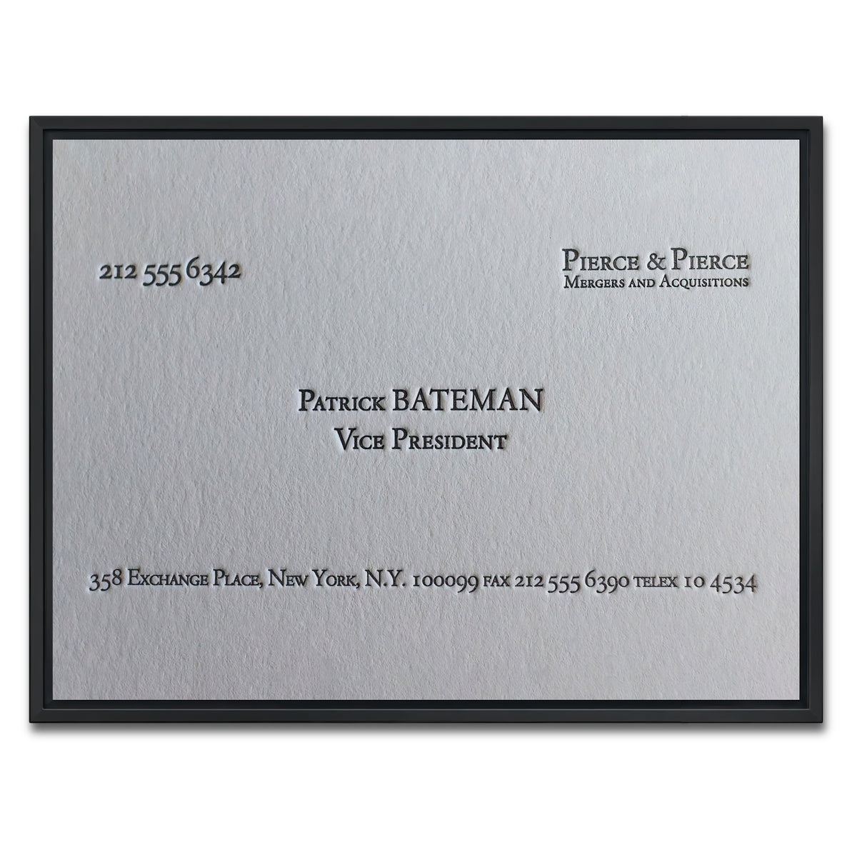 AUTO-MOCKUP WHITE | Business Card | 1 Piece | Black Framed Canvas | group=4x3